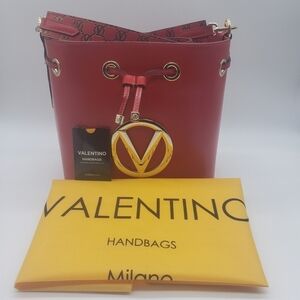 558- Valentino By Mario Valentino Karl Forever Red Made In Italy NWT